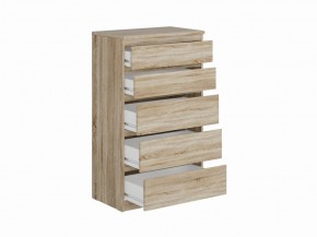 Комод КАСТОР с пятью ящиками, цвет Дуб Сонома в Троицке - troick.ok-mebel.com | фото 2