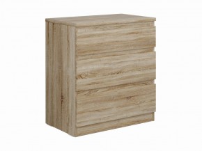 Комод КАСТОР с тремя ящиками, цвет Дуб Сонома в Троицке - troick.ok-mebel.com | фото