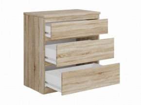 Комод КАСТОР с тремя ящиками, цвет Дуб Сонома в Троицке - troick.ok-mebel.com | фото 2