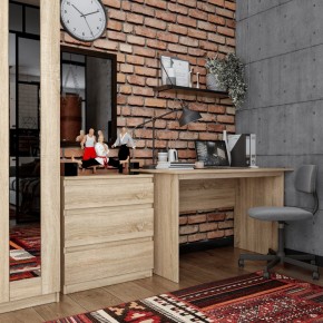 Комод КАСТОР с тремя ящиками, цвет Дуб Сонома в Троицке - troick.ok-mebel.com | фото 3