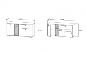 ЛАНС Комод К101 (дуб бунратти/белый) в Троицке - troick.ok-mebel.com | фото 2