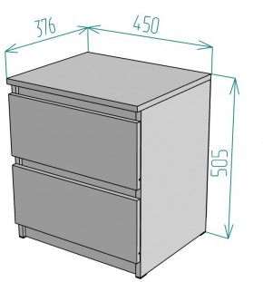 Комод Malta light K127 (тумба прикроватная) в Троицке - troick.ok-mebel.com | фото 2