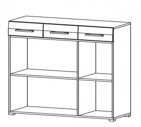 Комод НЕНСИ (Крафт золотой/Белый глянец) в Троицке - troick.ok-mebel.com | фото 2