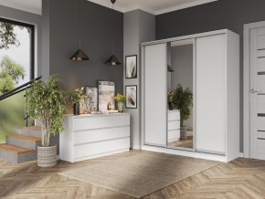 Комод с 6 ящиками 1400 "Бьянко" (Белый лофт) в Троицке - troick.ok-mebel.com | фото 2