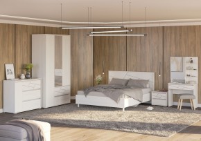 АДЕЛИНА Комод с 1дв и 3-мя ящ (белый рамух) в Троицке - troick.ok-mebel.com | фото 3