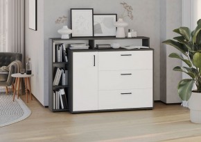 Комод с дверкой и тремя ящиками (графит/белый) в Троицке - troick.ok-mebel.com | фото 3