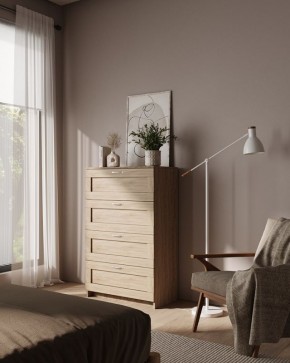 Комод СИРИУС с четырьмя ящиками, цвет Дуб Сонома в Троицке - troick.ok-mebel.com | фото