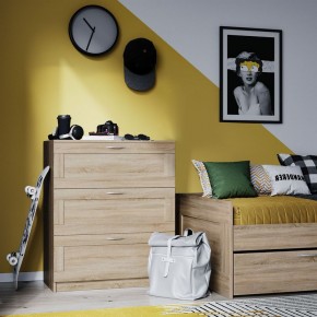 Комод СИРИУС с тремя ящиками, цвет Дуб Сонома в Троицке - troick.ok-mebel.com | фото