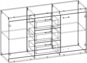 СОНАТА КС-1500 Комод (Дуб сонома/Белый глянец) в Троицке - troick.ok-mebel.com | фото 2