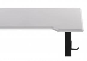 Компьютерный стол Маркос с механизмом подъема 120х75х75 белая шагрень / черный в Троицке - troick.ok-mebel.com | фото 8