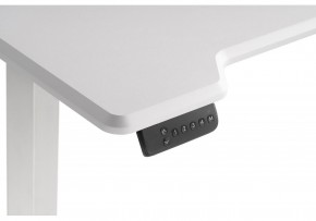 Компьютерный стол Маркос с механизмом подъема 140х80х75 белый / шагрень белая в Троицке - troick.ok-mebel.com | фото 7