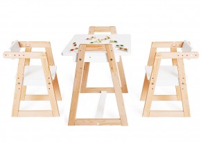 Комплект детской мебели стол и  два стула Я САМ "Лофт-Дуо" (Белый) в Троицке - troick.ok-mebel.com | фото