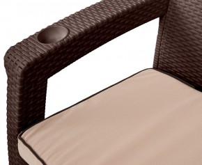 Комплект кресел Yalta Premium Double Seat (Ялта) шоколадный (+подушки под спину) в Троицке - troick.ok-mebel.com | фото 2