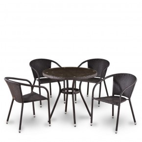 Комплект плетеной мебели T282ANT/Y137C-W53 Brown (4+1) в Троицке - troick.ok-mebel.com | фото 2