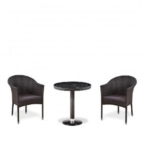Комплект плетеной мебели T601/Y350A-W53 Brown (2+1) в Троицке - troick.ok-mebel.com | фото
