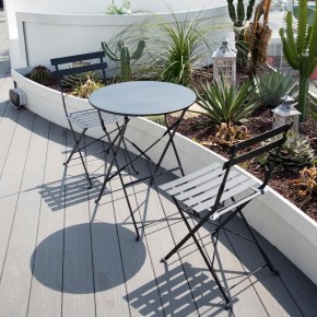 Комплект садовой мебели OTS-001R (стол + 2 стула) металл в Троицке - troick.ok-mebel.com | фото 2