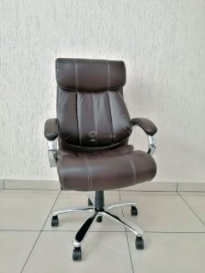 Кресло Barneo K-303 для руководителя (коричневая экокожа) в Троицке - troick.ok-mebel.com | фото