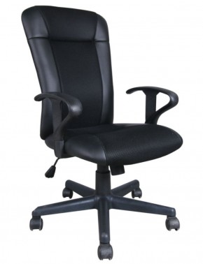 Кресло BRABIX "Optima MG-370" (экокожа/ткань, черное) 531580 в Троицке - troick.ok-mebel.com | фото