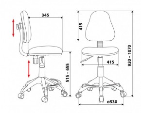 Кресло детское Бюрократ KD-4-F/TW-96-1 оранжевый TW-96-1 в Троицке - troick.ok-mebel.com | фото 3