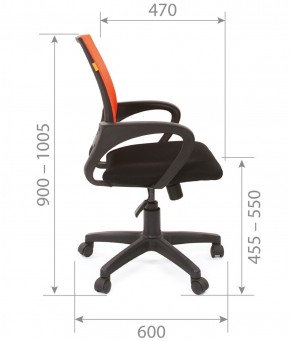 Кресло для оператора CHAIRMAN 696 black (ткань TW-11/сетка TW-06) в Троицке - troick.ok-mebel.com | фото 5