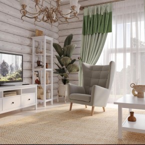 Кресло для отдыха Саари светло-серое, ткань рогожка в Троицке - troick.ok-mebel.com | фото 4