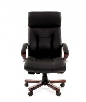 Кресло для руководителя CHAIRMAN  421 (Натуральная кожа) Черное в Троицке - troick.ok-mebel.com | фото 2