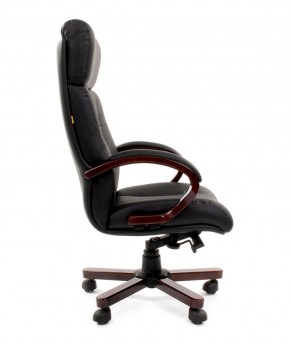 Кресло для руководителя CHAIRMAN  421 (Натуральная кожа) Черное в Троицке - troick.ok-mebel.com | фото 3