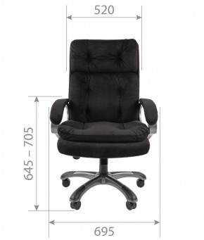 Кресло для руководителя  CHAIRMAN 442 (ткань черная) в Троицке - troick.ok-mebel.com | фото 4