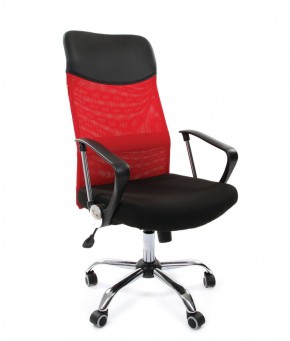 Кресло для руководителя CHAIRMAN 610 N (15-21 черный/сетка красный) в Троицке - troick.ok-mebel.com | фото 1