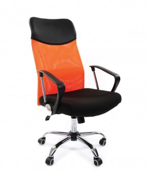 Кресло для руководителя CHAIRMAN 610 N (15-21 черный/сетка оранжевый) в Троицке - troick.ok-mebel.com | фото 1