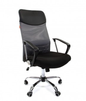 Кресло для руководителя CHAIRMAN 610 N(15-21 черный/сетка серый) в Троицке - troick.ok-mebel.com | фото