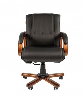 Кресло для руководителя CHAIRMAN  653 М (Кожа) Черное в Троицке - troick.ok-mebel.com | фото 2