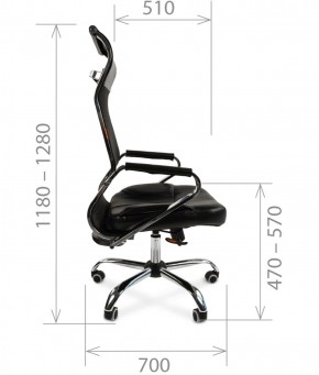 Кресло для руководителя CHAIRMAN 700 (Сетка) Черное в Троицке - troick.ok-mebel.com | фото 5