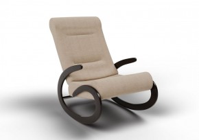 Кресло-качалка Мальта 10-Т-П (ткань/венге) ПЕСОК в Троицке - troick.ok-mebel.com | фото