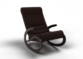 Кресло-качалка Мальта 10-Т-Ш (ткань/венге) ШОКОЛАД в Троицке - troick.ok-mebel.com | фото 1