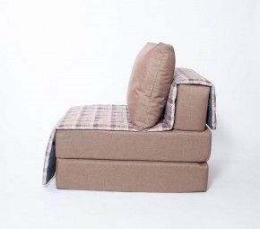 Кресло-кровать бескаркасное Харви (коричневый-квадро беж) в Троицке - troick.ok-mebel.com | фото 2