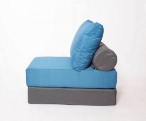 Кресло-кровать-пуф бескаркасное Прайм (синий-графит (Ф)) в Троицке - troick.ok-mebel.com | фото 2