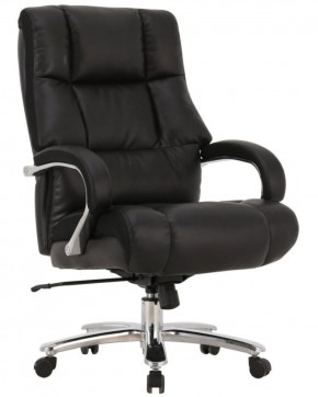 Кресло офисное BRABIX PREMIUM "Bomer HD-007" (рециклированная кожа, хром, черное) 531939 в Троицке - troick.ok-mebel.com | фото 1