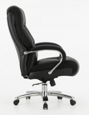 Кресло офисное BRABIX PREMIUM "Bomer HD-007" (рециклированная кожа, хром, черное) 531939 в Троицке - troick.ok-mebel.com | фото 3