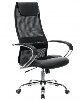 Кресло офисное BRABIX PREMIUM "Stalker EX-608 CH" (хром, ткань-сетка/кожзам, черное) 532091 в Троицке - troick.ok-mebel.com | фото 1
