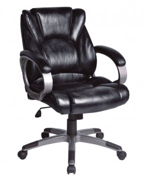 Кресло офисное BRABIX "Eldorado EX-504", экокожа, черное, 530874 в Троицке - troick.ok-mebel.com | фото
