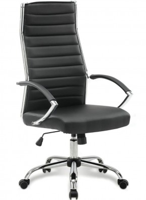 Кресло офисное BRABIX "Style EX-528", экокожа, хром, черное, 531947 в Троицке - troick.ok-mebel.com | фото 1