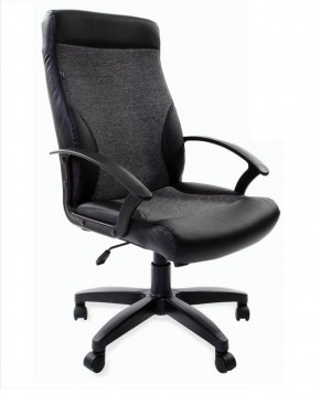 Кресло офисное BRABIX "Trust EX-535" (экокожа/черная/ткань серая) 531383 в Троицке - troick.ok-mebel.com | фото