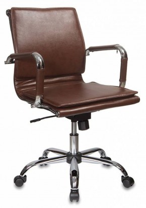 Кресло руководителя Бюрократ CH-993-LOW/BROWN коричневый в Троицке - troick.ok-mebel.com | фото