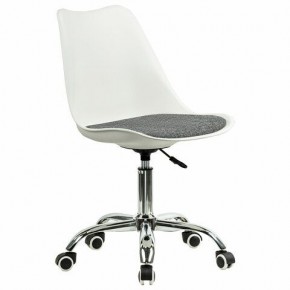 Кресло стул BRABIX "Eames MG-310 CH", хром, пластик белый, ткань серая, 532924 в Троицке - troick.ok-mebel.com | фото 2