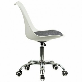 Кресло стул BRABIX "Eames MG-310 CH", хром, пластик белый, ткань серая, 532924 в Троицке - troick.ok-mebel.com | фото 3