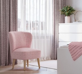 Кресло Унельма светло-розовый, ткань рогожка в Троицке - troick.ok-mebel.com | фото 3