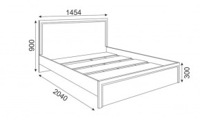 Кровать 1.4 М16 Стандарт с настилом Беатрис (Орех гепланкт) в Троицке - troick.ok-mebel.com | фото