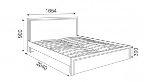 Кровать 1.6 М07 Стандарт с основанием Беатрис (Орех гепланкт) в Троицке - troick.ok-mebel.com | фото