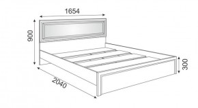 Кровать 1.6 М09 с мягкой спинкой и настилом Беатрис (Орех гепланкт) в Троицке - troick.ok-mebel.com | фото